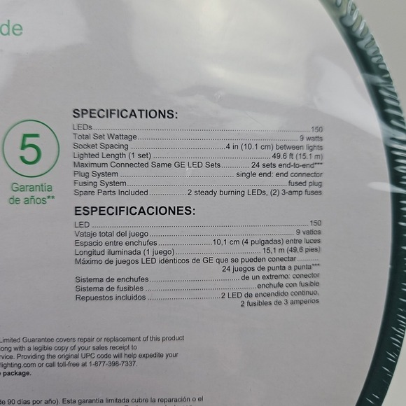 GE Energy Smart 150 Ct 49.6 ft Warm White MIniature LED Christmas String Light - Picture 5 of 5